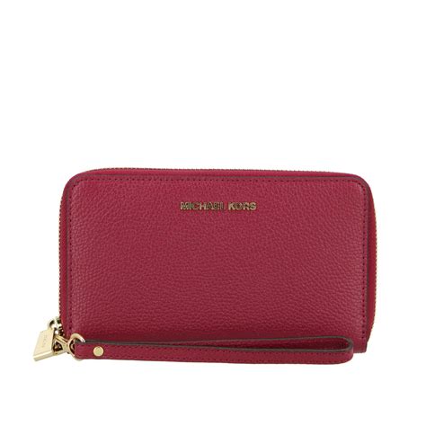 michael kors wallet 16cm|Michael Kors dark cherry wallet.